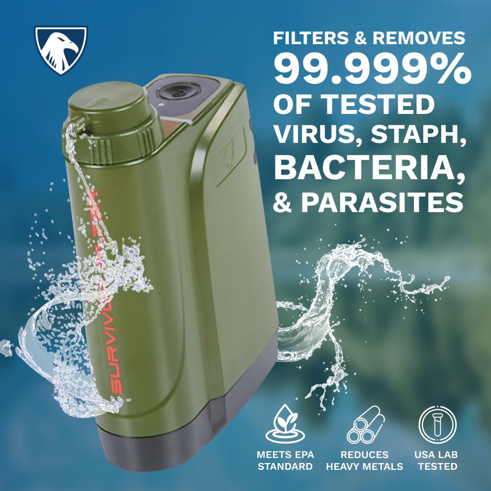Electric Water Purifier Portable Water Filter Pump Filtration System