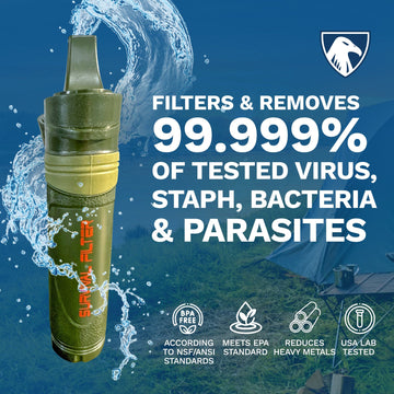 Survivor Filter Pro X Electric Water Purifier Survival Filter - 99.999%  Virus, Bacteria, Parasite Removal Filtration System - Survival Water Filter